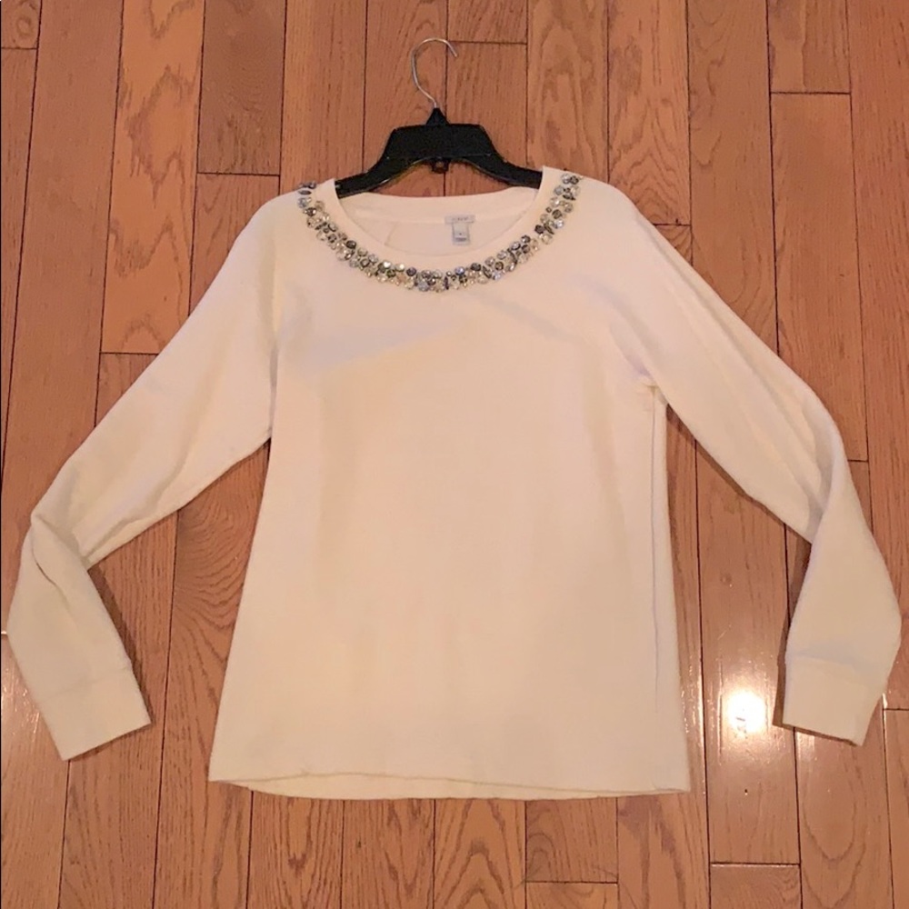 J. Crew Jeweled Sweatshirt Sweater
